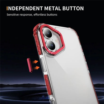 For iPhone 16 Plus Crystal Clear Case Airbag Anti Drop TPU + PC Phone Back Cover