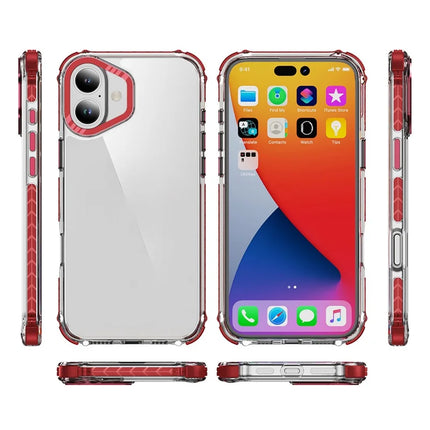 For iPhone 16 Plus Crystal Clear Case Airbag Anti Drop TPU + PC Phone Back Cover