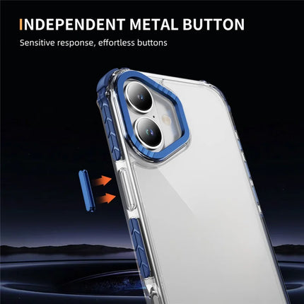 For iPhone 16 Plus Crystal Clear Case Airbag Anti Drop TPU + PC Phone Back Cover