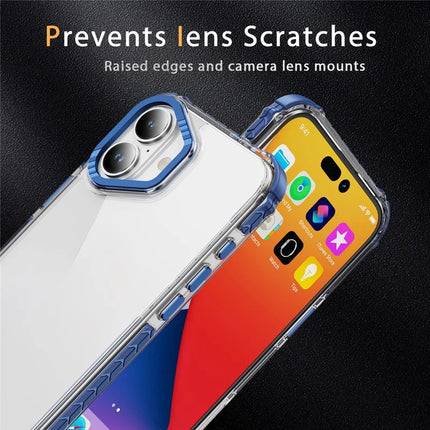 For iPhone 16 Plus Crystal Clear Case Airbag Anti Drop TPU + PC Phone Back Cover