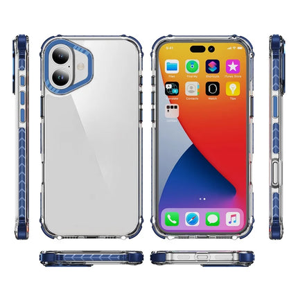 For iPhone 16 Plus Crystal Clear Case Airbag Anti Drop TPU + PC Phone Back Cover