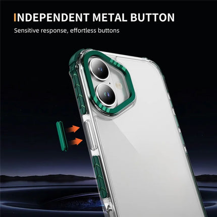 For iPhone 16 Plus Crystal Clear Case Airbag Anti Drop TPU + PC Phone Back Cover