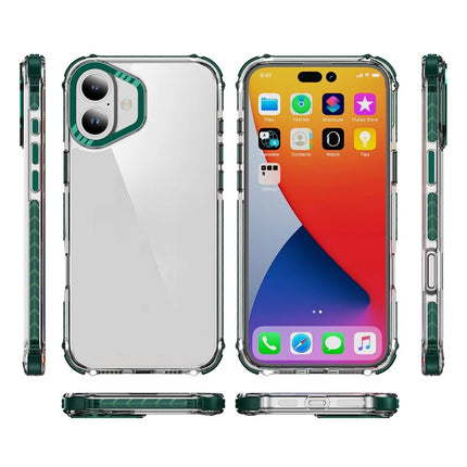 For iPhone 16 Plus Crystal Clear Case Airbag Anti Drop TPU + PC Phone Back Cover