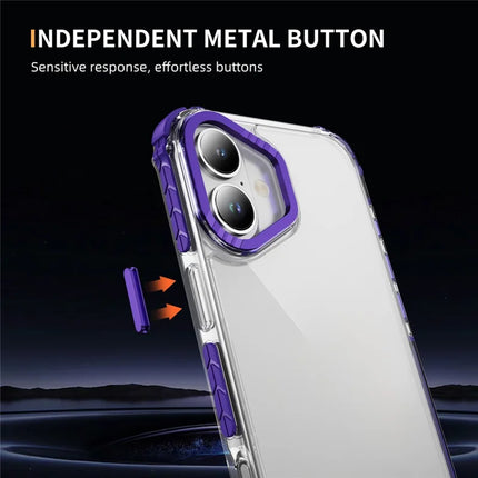 For iPhone 16 Plus Crystal Clear Case Airbag Anti Drop TPU + PC Phone Back Cover
