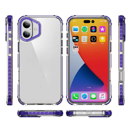 For iPhone 16 Plus Crystal Clear Case Airbag Anti Drop TPU + PC Phone Back Cover