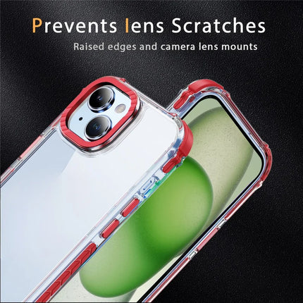 For iPhone 14 / 13 Crystal Clear Case Airbag Anti Drop TPU + PC Phone Back Cover