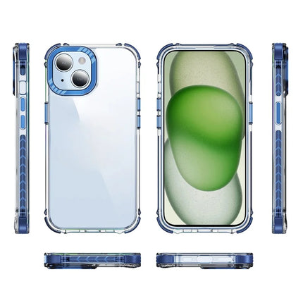 For iPhone 14 / 13 Crystal Clear Case Airbag Anti Drop TPU + PC Phone Back Cover