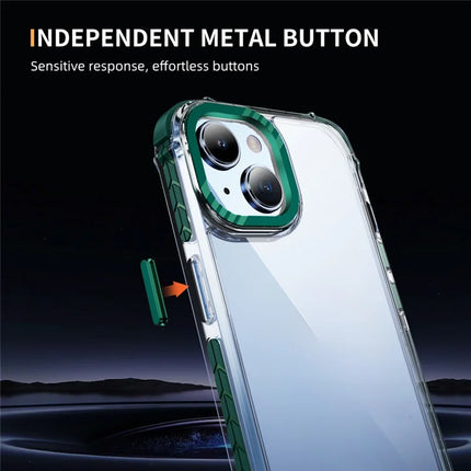 For iPhone 14 / 13 Crystal Clear Case Airbag Anti Drop TPU + PC Phone Back Cover