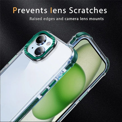 For iPhone 14 / 13 Crystal Clear Case Airbag Anti Drop TPU + PC Phone Back Cover