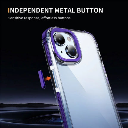 For iPhone 14 / 13 Crystal Clear Case Airbag Anti Drop TPU + PC Phone Back Cover
