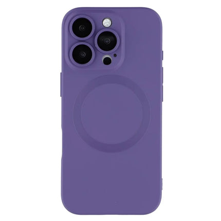 For iPhone 16 Pro Max Case Compatible with MagSafe Liquid Silicone Phone Cover with Tempered Glass Lens Protector