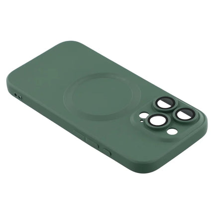 For iPhone 16 Pro Max Case Compatible with MagSafe Liquid Silicone Phone Cover with Tempered Glass Lens Protector