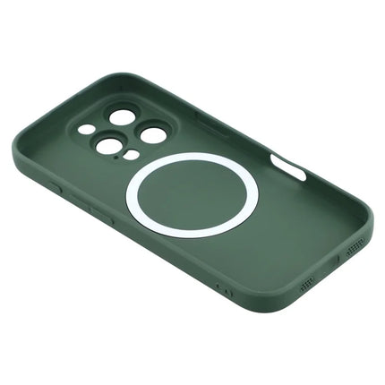 For iPhone 16 Pro Max Case Compatible with MagSafe Liquid Silicone Phone Cover with Tempered Glass Lens Protector