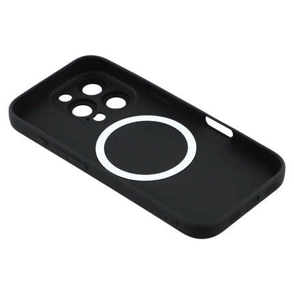 For iPhone 16 Pro Max Case Compatible with MagSafe Liquid Silicone Phone Cover with Tempered Glass Lens Protector