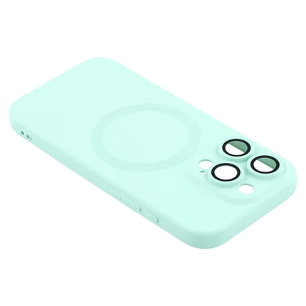 For iPhone 16 Pro Max Case Compatible with MagSafe Liquid Silicone Phone Cover with Tempered Glass Lens Protector