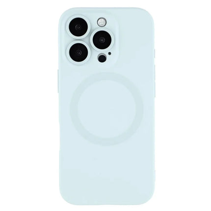 For iPhone 16 Pro Max Case Compatible with MagSafe Liquid Silicone Phone Cover with Tempered Glass Lens Protector