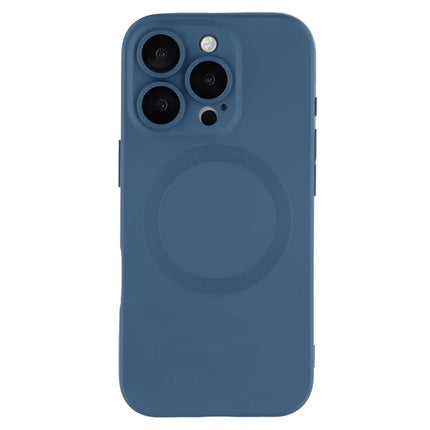 For iPhone 16 Pro Max Case Compatible with MagSafe Liquid Silicone Phone Cover with Tempered Glass Lens Protector
