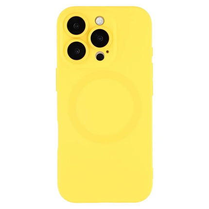 For iPhone 16 Pro Max Case Compatible with MagSafe Liquid Silicone Phone Cover with Tempered Glass Lens Protector
