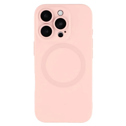 For iPhone 16 Pro Max Case Compatible with MagSafe Liquid Silicone Phone Cover with Tempered Glass Lens Protector