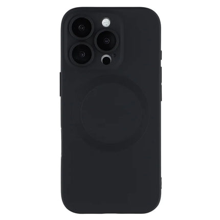 For iPhone 16 Pro Case Compatible with MagSafe Liquid Silicone Phone Cover with Tempered Glass Lens Protector