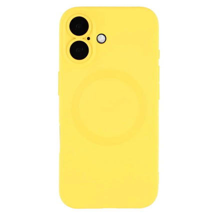 For iPhone 16 Plus Case Compatible with MagSafe Liquid Silicone Phone Cover with Tempered Glass Lens Protector