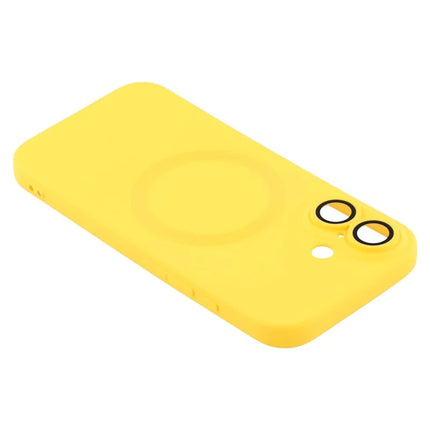 For iPhone 16 Plus Case Compatible with MagSafe Liquid Silicone Phone Cover with Tempered Glass Lens Protector
