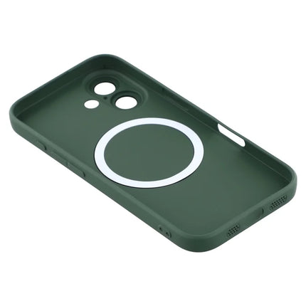 For iPhone 16 Plus Case Compatible with MagSafe Liquid Silicone Phone Cover with Tempered Glass Lens Protector