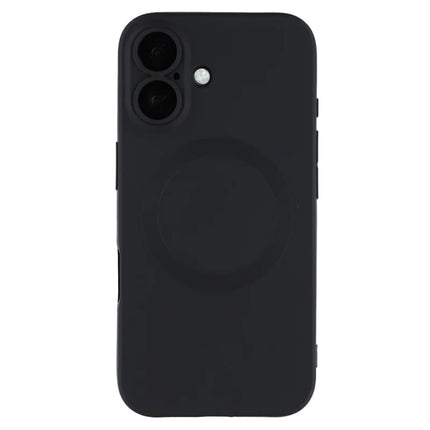For iPhone 16 Plus Case Compatible with MagSafe Liquid Silicone Phone Cover with Tempered Glass Lens Protector