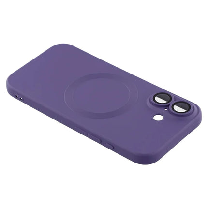 For iPhone 16 Plus Case Compatible with MagSafe Liquid Silicone Phone Cover with Tempered Glass Lens Protector