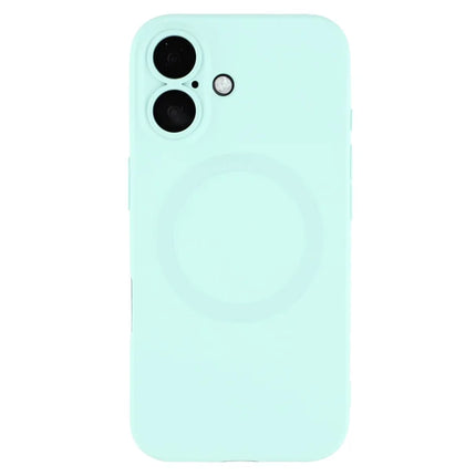 For iPhone 16 Plus Case Compatible with MagSafe Liquid Silicone Phone Cover with Tempered Glass Lens Protector