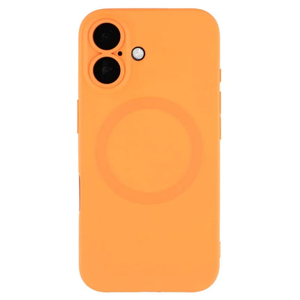 For iPhone 16 Plus Case Compatible with MagSafe Liquid Silicone Phone Cover with Tempered Glass Lens Protector