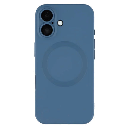 For iPhone 16 Plus Case Compatible with MagSafe Liquid Silicone Phone Cover with Tempered Glass Lens Protector