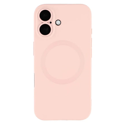 For iPhone 16 Case Compatible with MagSafe Liquid Silicone Phone Cover with Tempered Glass Lens Protector