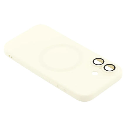 For iPhone 16 Case Compatible with MagSafe Liquid Silicone Phone Cover with Tempered Glass Lens Protector