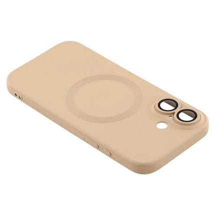 For iPhone 16 Case Compatible with MagSafe Liquid Silicone Phone Cover with Tempered Glass Lens Protector
