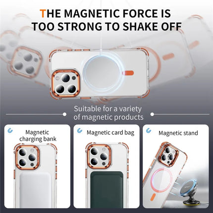 For iPhone 13 Pro Max Clear Phone Case with Lens Kickstand Cover Compatible with MagSafe