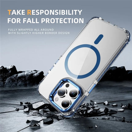 For iPhone 13 Pro Max Clear Phone Case with Lens Kickstand Cover Compatible with MagSafe