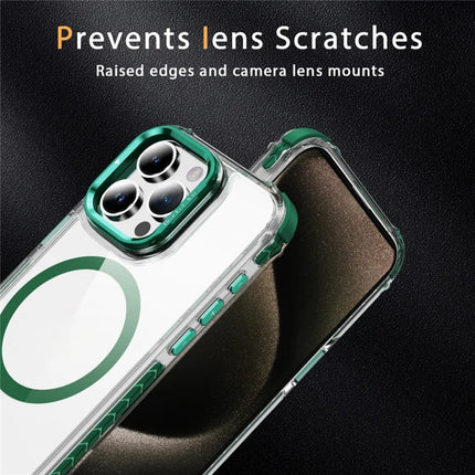 For iPhone 13 Pro Max Clear Phone Case with Lens Kickstand Cover Compatible with MagSafe