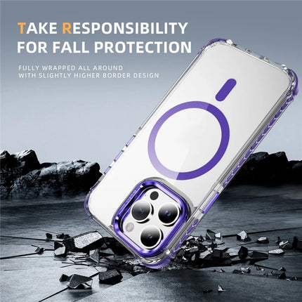 For iPhone 13 Pro Max Clear Phone Case with Lens Kickstand Cover Compatible with MagSafe