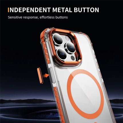 For iPhone 12 Pro Max Clear Phone Case with Lens Kickstand Cover Compatible with MagSafe