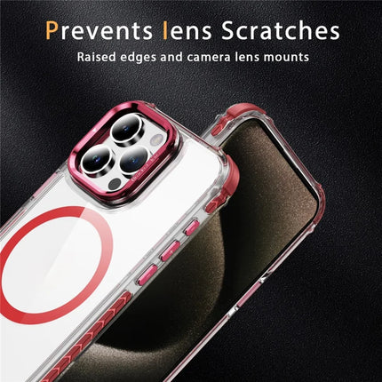 For iPhone 12 Pro Max Clear Phone Case with Lens Kickstand Cover Compatible with MagSafe