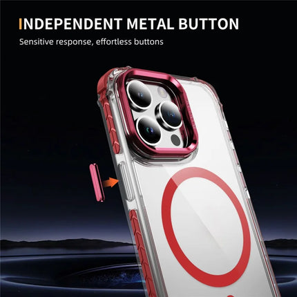 For iPhone 12 Pro Max Clear Phone Case with Lens Kickstand Cover Compatible with MagSafe