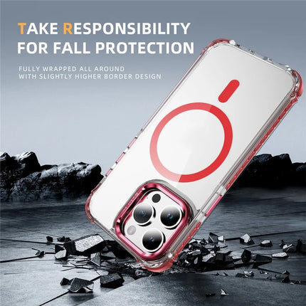 For iPhone 12 Pro Max Clear Phone Case with Lens Kickstand Cover Compatible with MagSafe
