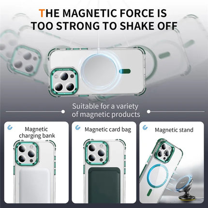 For iPhone 12 Pro Max Clear Phone Case with Lens Kickstand Cover Compatible with MagSafe