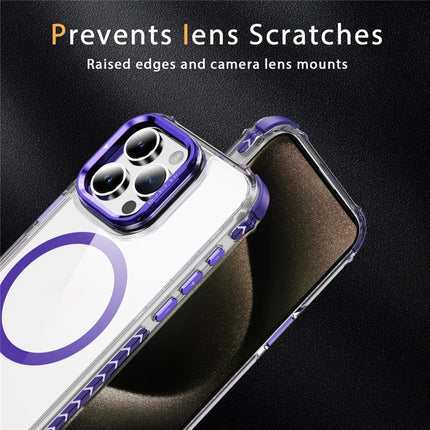 For iPhone 12 Pro Max Clear Phone Case with Lens Kickstand Cover Compatible with MagSafe