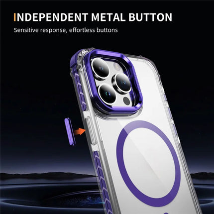 For iPhone 12 Pro Max Clear Phone Case with Lens Kickstand Cover Compatible with MagSafe