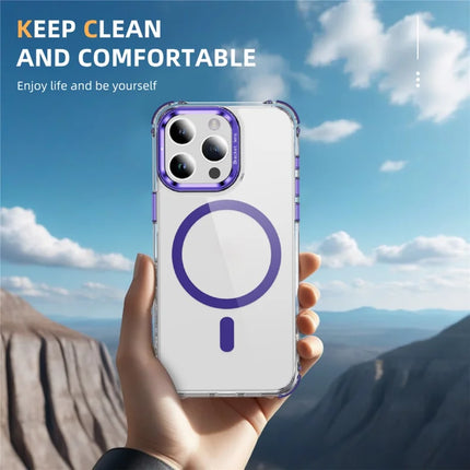 For iPhone 12 Pro Max Clear Phone Case with Lens Kickstand Cover Compatible with MagSafe