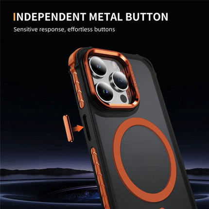 For iPhone 13 Pro Max Case with Lens Kickstand Matte Phone Back Cover Compatible with MagSafe