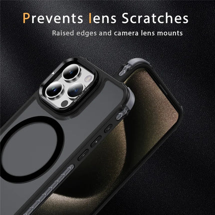 For iPhone 13 Pro Max Case with Lens Kickstand Matte Phone Back Cover Compatible with MagSafe