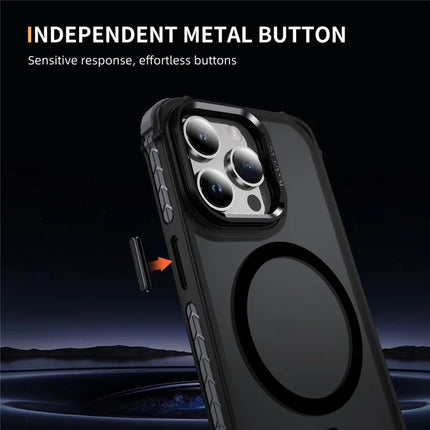 For iPhone 13 Pro Max Case with Lens Kickstand Matte Phone Back Cover Compatible with MagSafe
